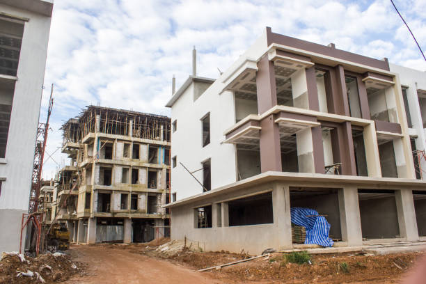 Unfinished building On construction site